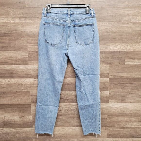 Pacsun Vintage Icon Ripped Busted Knee High Rise Jeans Raw Hem Womens 28‎ - Picture 9 of 13